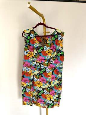 NWT Nooworks Penelope Dress Cosmic Floral Retro Psychedelic Print